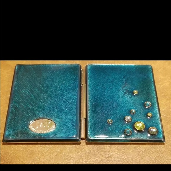 RARE JAY STRONGWATER BUBBLES COASTAL GROTTO FOLDING CRYSTAL ENAMEL DOUBLE FRAME - Picture 4 of 8